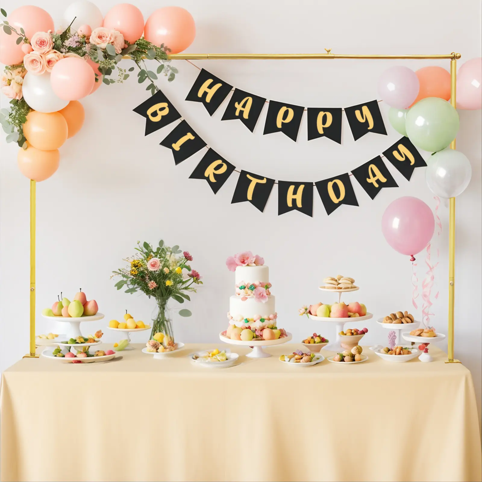 Adjustable Iron Tabletop Rod Stand Arch with Clamps - Versatile Home &  Decor Event Display for Wedding, Birthday, Holiday Celebrations summer garden party