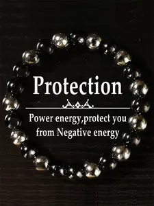 Magnetic Obsidian Bracelet, Stackable Bracelets, Mix Bracelets, Trendy Stack Bangle, Dual Shiny Design, Unique Simple Beads, Multifunctional for Men and Women, Party Gift Birthday Present