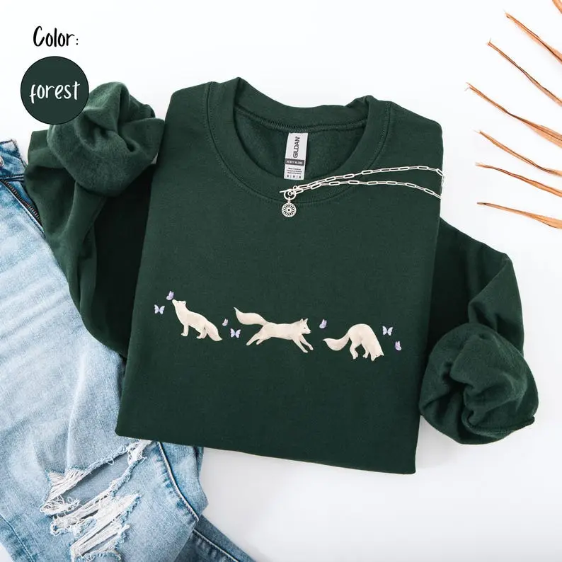 Quicksilver Onyx Sweatshirt, Snow Fox Crewneck, Fantasy Bookful Merch, Romantasy Gift, Brimstone, Saeris Fane Callie Hart Merch, Kingfisher