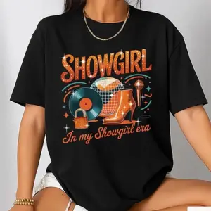 Comfort Colors T.S Showgirl TShirt, In My Showgirl Era Shirt, T.S 12 Music Album Tee, Country Music Tee Gift, Gift For Fan, Full Colors, Full Sizes