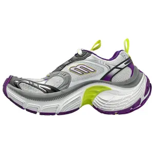 Balenciaga Paris 6XL Round-Toe Lace-Up Low-Top Chunky Sneakers for Women in Gray Trending Shoes, House White Official Shoes to Get / Maison Mihara