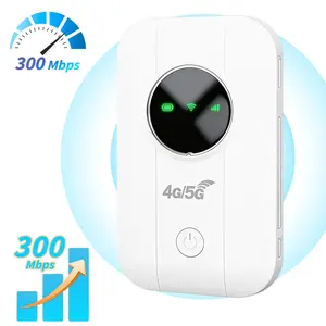 Portable WiFi Hotspot, 4G LTE 300Mbps High Speed WiFi Pocket Router for European Travel, Wireless Pocket WiFi Mobile Hotspot, Supports Up to 10 Devices, SIM Card Required, Perfect for Travelers, Renters & Business