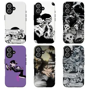 FL-S0ul Eat3r Death the Kid Anime Phone Case,Retro Manga Art Protective Cover For iPhone 11 12 13 14 15 16 17 Air Pro Max for Samsung S26 S25 S24 S23 S22 S21 Case,Gift for her/him/fans Casing Shell
