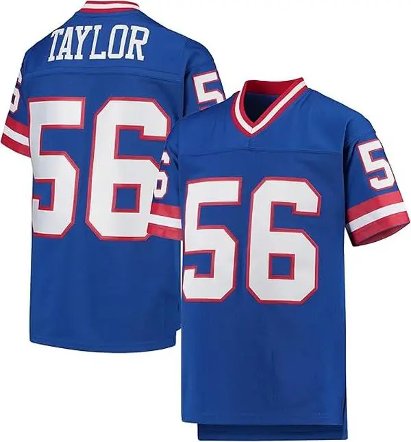 Men's 90s Retro V-Neck Football Jersey, #56 Stitched Polyester Mesh Sport Top, Lightweight and Breathable Dry Fit, Lightweight Jersey, Polyester Jersey