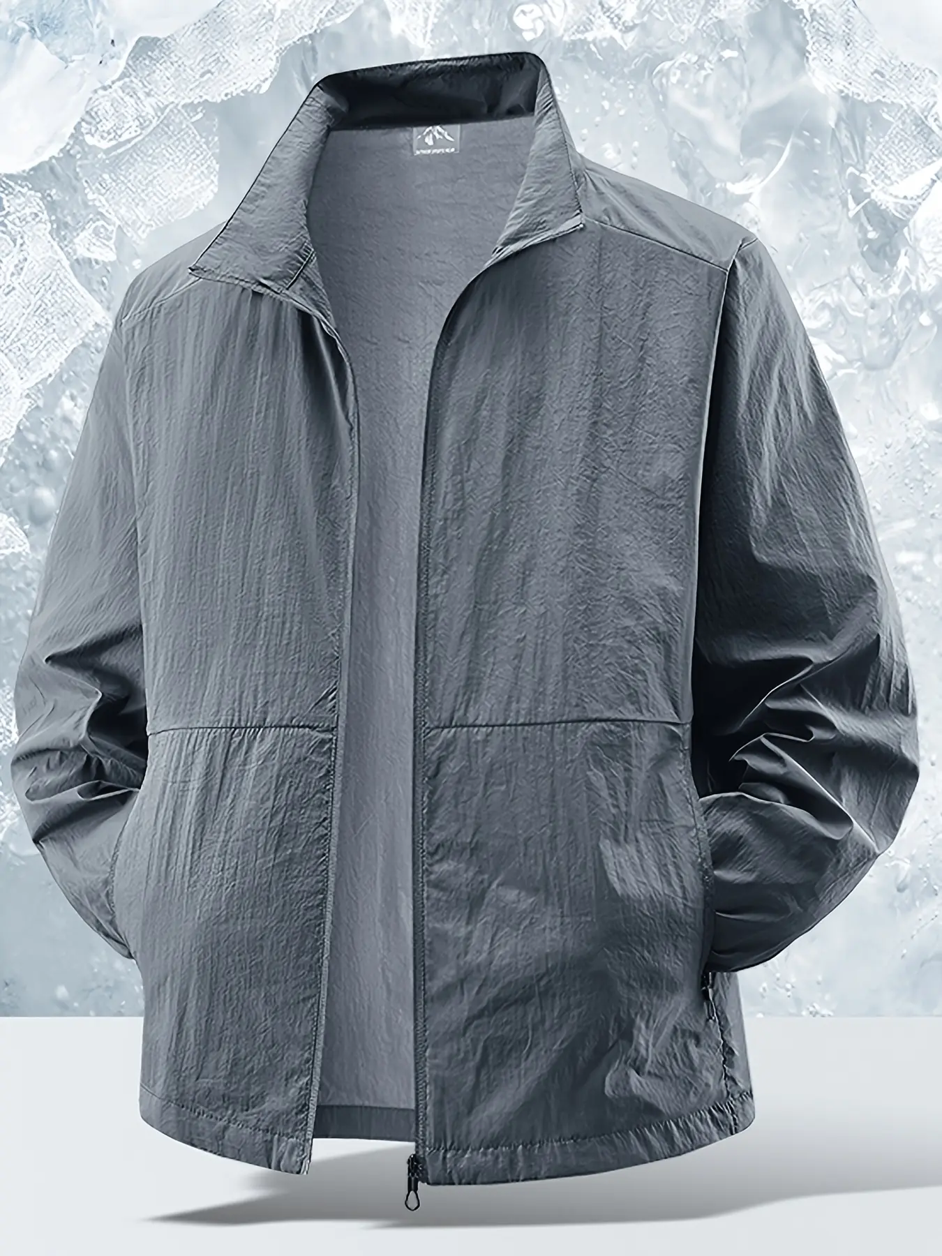 Men’s casual solid-color lightweight vest — 100% nylon; a casual everyday top and minimalist solid-color jacket suitable for daily outings, leisure activities, and summer outdoor sports.