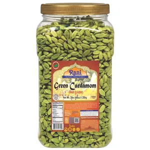 Rani Green Cardamom Pods Spice (Hari Elachi) 48oz (3lbs) 1.36kg PET Jar ~ All Natural | Vegan | Gluten Friendly | NON-GMO | Kosher | Product of India