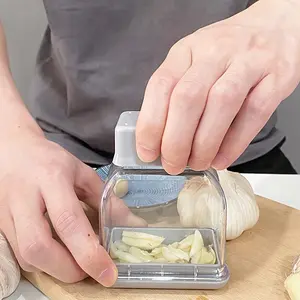 Detachable Garlic Cutter Kitchen Tool ABS+Stainless Steel Garlic Peeler Kitchen Garlic Paste Tool Daily Kitchen Supplies
