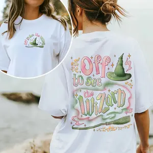 Wicked Wizard Shirt, Off To See The Wizard Two-sided Crewneck, The Yellow Brick Road TShirt, Movie Apparel