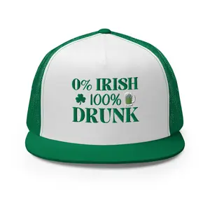 0% Irish 100% Drunk Trucker Cap
