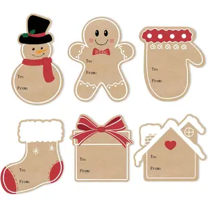 Christmas  Tags Stickers, 96 count Christmas  Labels Xmas Name Tags for Gifts Wrap Presents Boxes Decoration, 2 x 3 Inch, Self-Adhesive   Paper Stickers (Cute)