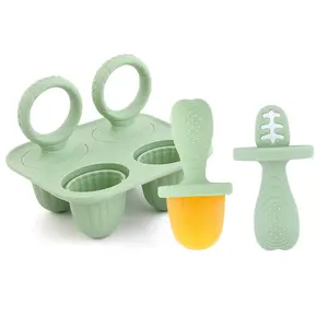 Silicone Ice Pop Molds Set, Frozen Teething Ice Pop Maker, DIY Ice Cream Mold Kit, Perfect for Kids & Toddlers, 1 Piece