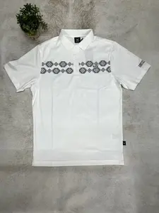 Lost Calf Aztec Polo White