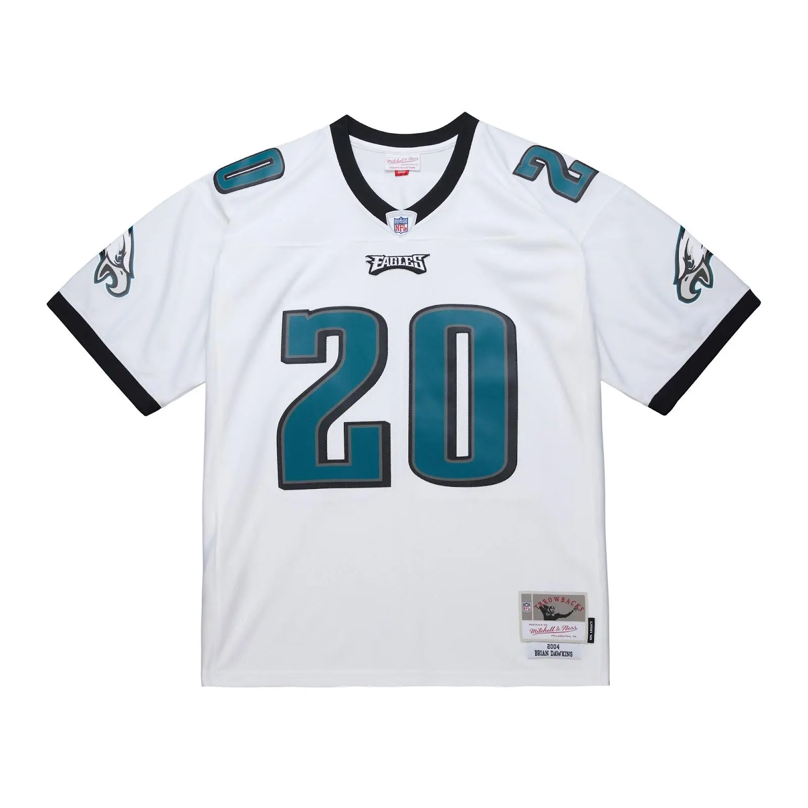 Brian Dawkins Philadelphia Eagles White 2004 Legacy Jersey NFL Throwback Mitchell & Ness