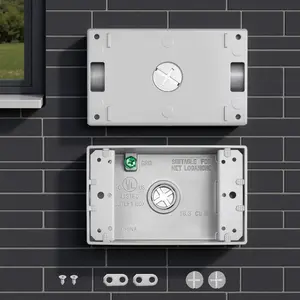 VEVOR Outdoor Electrical Box, 4.5x 2.8x 2 in, Weatherproof Outlet Junction Box, Suitable 1/2-Inch or 3/4-Inch Electrical Conduit, 18.3 Cu. In Large Capacity Plug Receptacle Protector, 4PCS, Gray