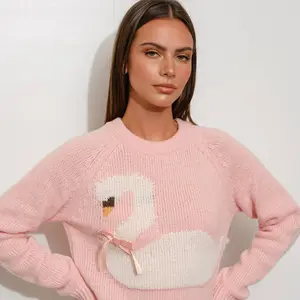 Pink Swan Sweater Accessory Knitwear