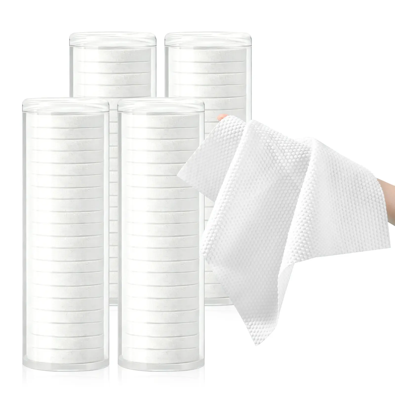 Compressed Towel Tablets 80PCS, Disposable Cotton Face Towels for Travel, Camping & Home Use, Portable Lightweight  Face Towel, Washcloth and Hand Towel for Skincare & Makeup Removal, Softer, Thicker and Bigger Size 10.23"x10.23"