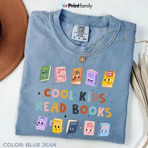 Cool Kids Read Books Shirt, Teacher Shirts, Kindergarten Teacher Shirt, School Librarian Shirt, Reading Teacher Shirt, Teacher Gifts - Printfamily