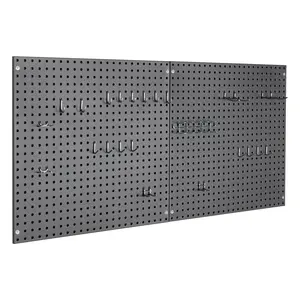 UltraHD® 2-Piece Pegboard Set w/ 23 Piece Hook Assortment, Graphite