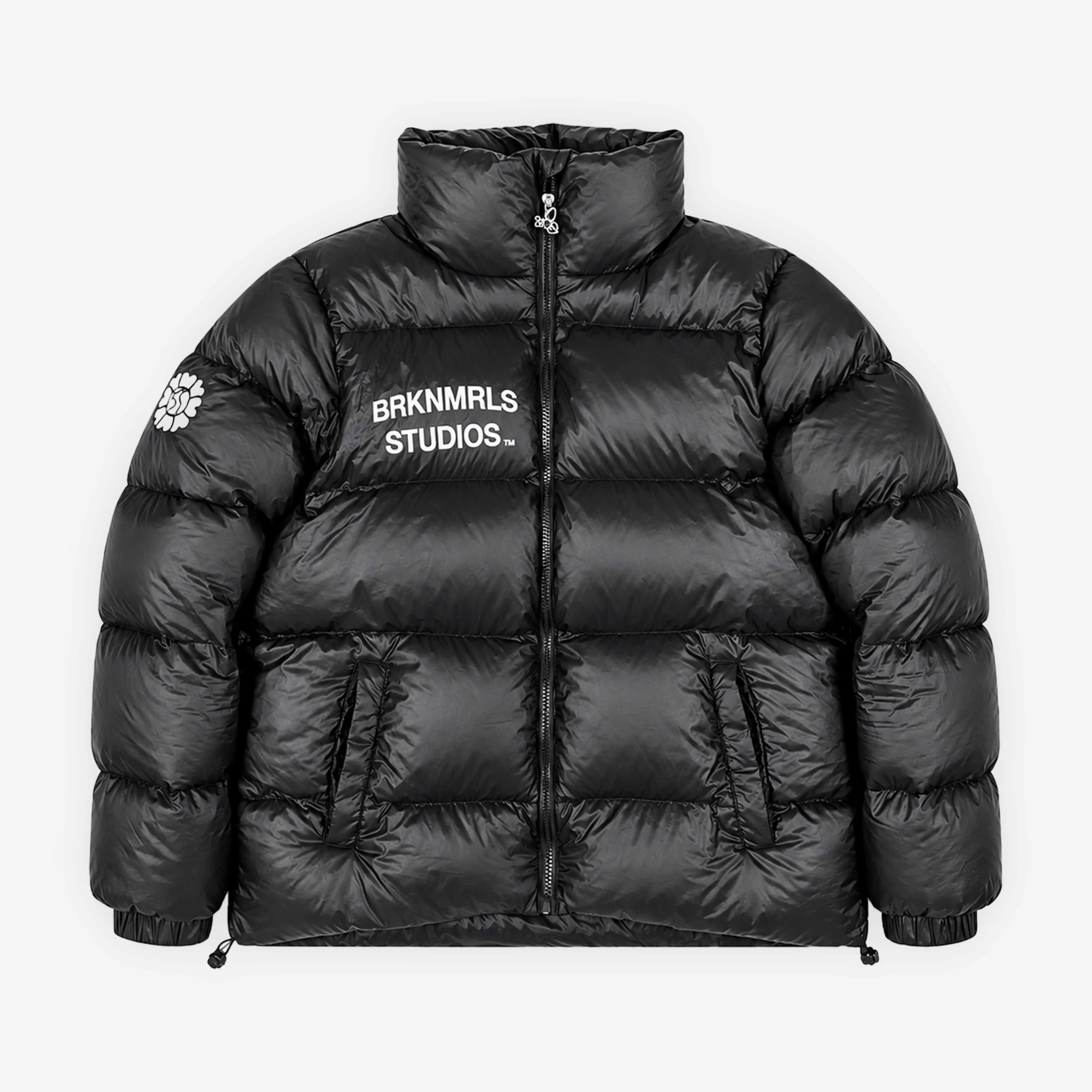 black "quilted" bubble jacket