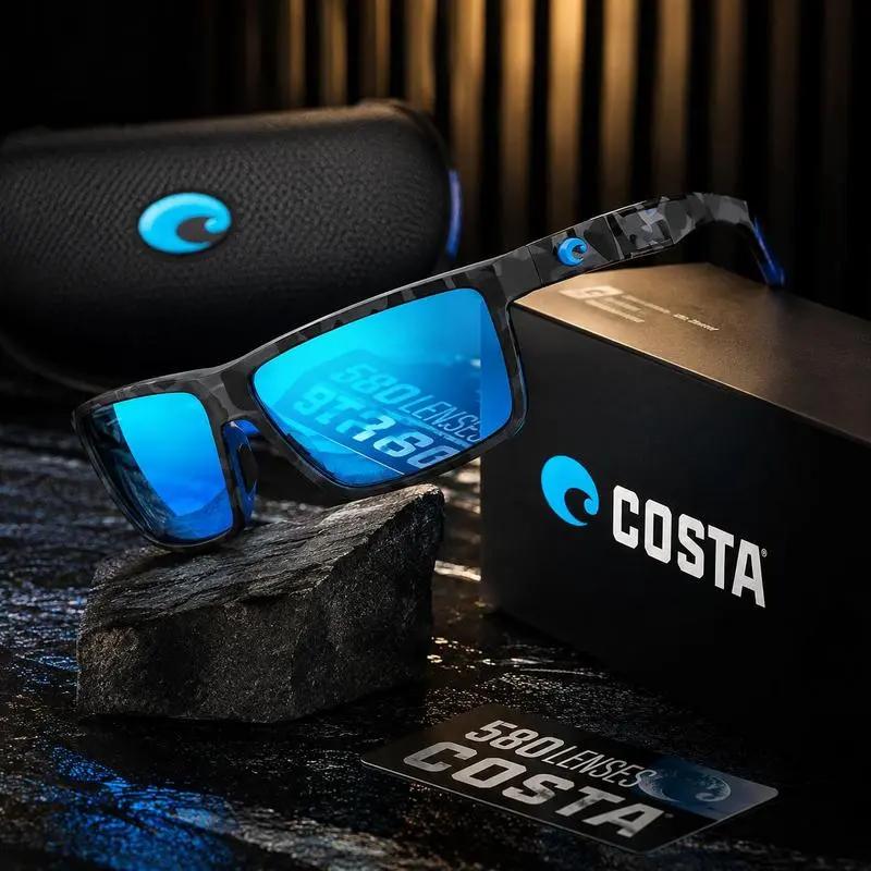 Full Box Costa Del Mar Rinconcito Polarized Sunglasses UV Protection Sport Fishing Driving Outdoor Shades Men Women