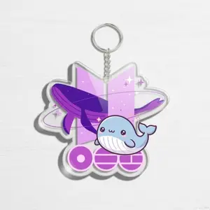 Whalien Logo Keychain, OT7 Merch for Fan, Ami Tour Gift, Concert Outfit Accessories Decoration 455712