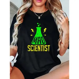 100% Cotton Unisex Mad Scientist T-Shirt – Science for Kids (Boys & Girls), Costume T-Shirt – Limited Edition, Cute Gift Idea, Fashionable Cotton Tee