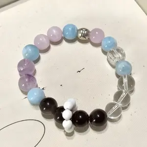 Gemini Harmony | Blue Lace Agate & Citrine Zodiac Crystal Bracelet