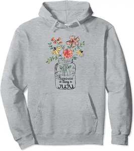 Happiness Is Being A Juju Watercolor - Grandma Gift Pullover Hoodie - Yoandymira Shop 70B08P1XDH9M