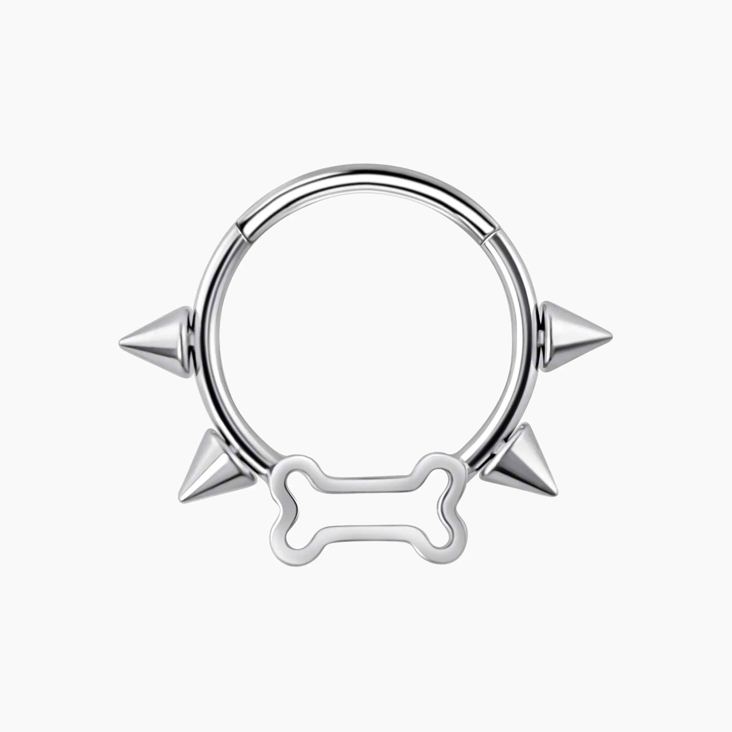 Doggy Bone clicker -Spiked Bone septum ring- Altcultures