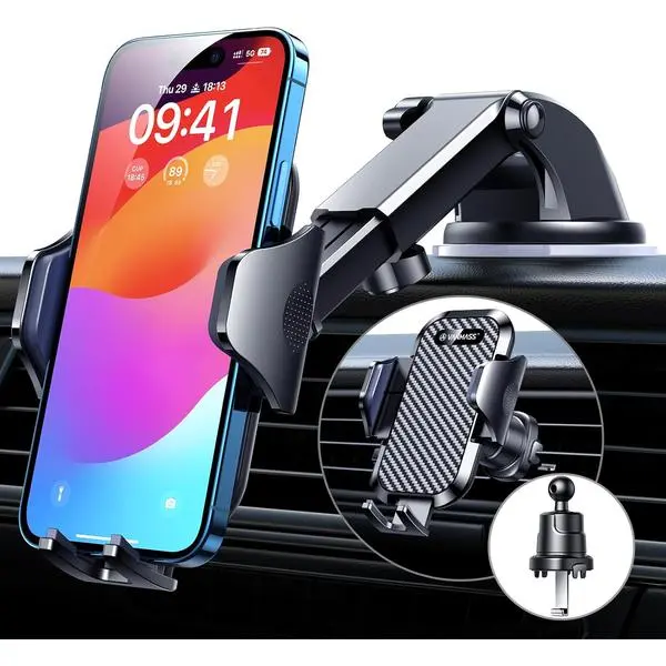 VANMASS Car Phone Holder 2026 Ultimate Military-Grade Strongest Suction & Clip Windshield Dashboard【Newest Best Strongest】Cell Phone Shower & Wall Mounts for iPhone 17 Pro Max 16 15 14 13 Android