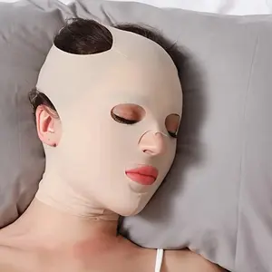 Ultra-Thin Reusable Full Face Lift Band - Comfortable Skin-Friendly Fabric, 360° Adjustable Buckle for Double Chin & Facial Lifting