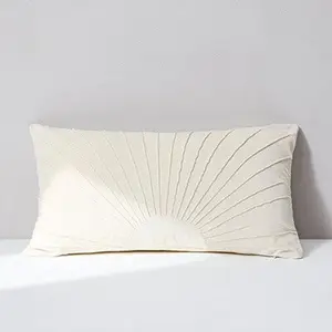 Lush Decor x Chuks Collins Solar Drift Velvet Decorative Pillow Cover - Modern Pintuck Design, Soft Velvet, All Seasons, Invisible Zipper, Machine Washable, Lush Decor x Chuks Collins Collection
