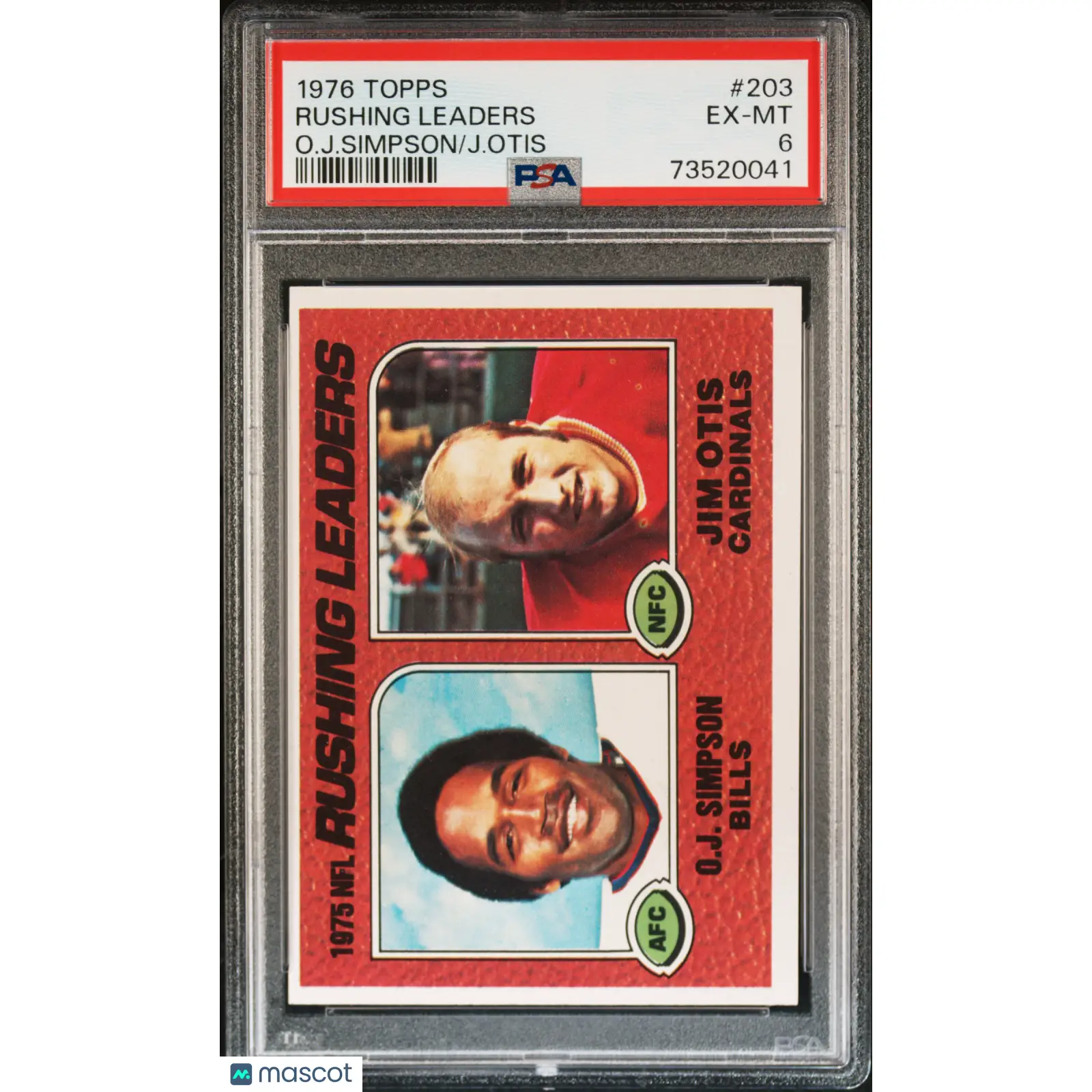 Rushing Leaders PSA 1976 Topps Football #203 6 73520041