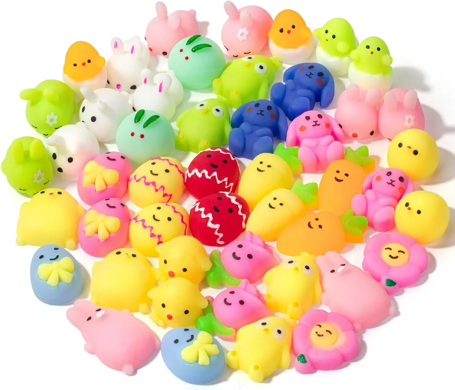 48-Pack Unisex Mix-Color PVC-Free Washable Reusable Stretchy Twistable Slime & Squishy Toys for Kids, Stress Reliever, Party Favors, Goodie Bags Fillers, Parties