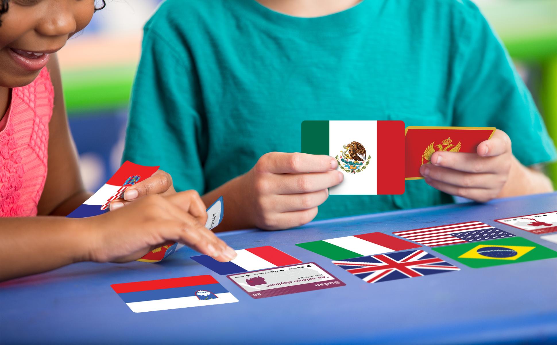 245 World Flags Flash Cards, Learn Countries Flags, Capitals, Continents & Languages with World Map, Geography Cards Game For Kids & Adults, Homeschool & Classroom Fun Learning, Gift For Son & Daughter