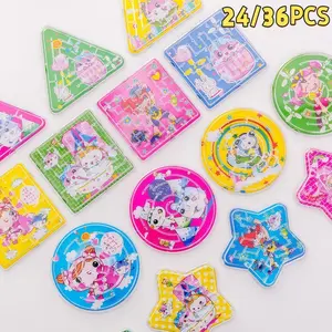 Fun transparent polygonal track beads game gifts, random color styles, 24/36 pieces, suitable for birthday parties, celebrations, wedding guest gifts, schools, kindergartens, carnivals, party favors, prizes, rewards, decoration parties