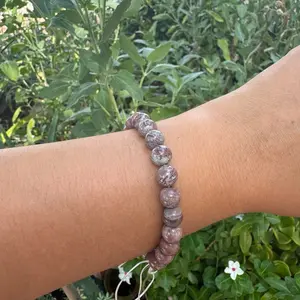 Porcelain Jasper Bracelet for Men and Women - Natural Stone Beads