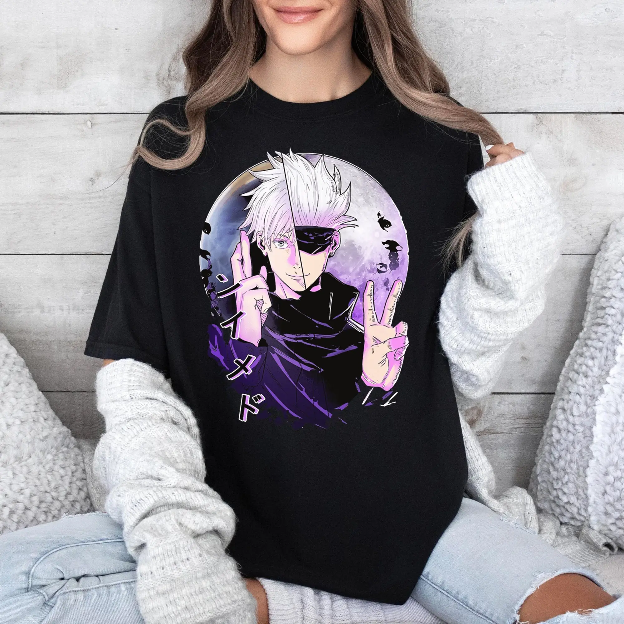 Anime Satoru Gojo Shirt, Anime Gojo, Manga Shirt Gift Men And Women T Shirt, Unisex Short Sleeve Tee
