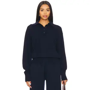 EAVES Hansen Wool Cashmere Sweater in Navy