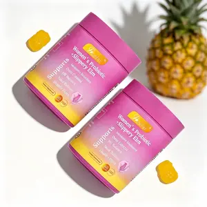 Flash Sale | Her Juicy Feminine Probiotics Gummies pH Balance & Dryness Support • Slippery Elm + Prebiotics & Probiotics for Women • Hawaiian Pineapple • 60 Count