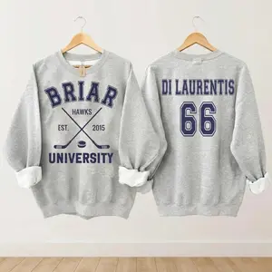 Gildan Unisex Briar University DI LAURENTIS 66 Hoodie, Off-Campus Crewneck, Hockey Romance Shirt, Briar U Sweatshirt, Campus Hockey, Full Size Options