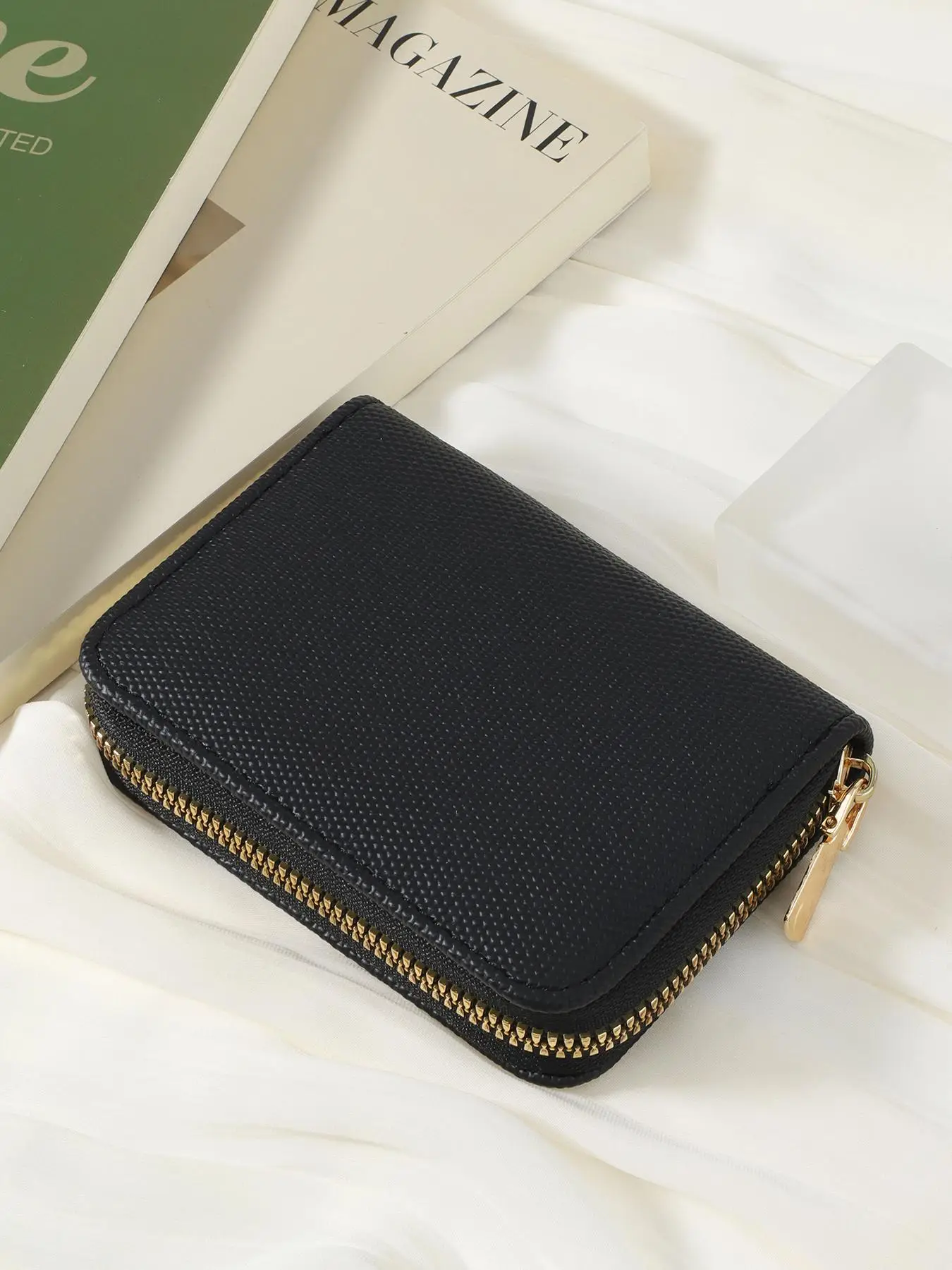 Women's Solid Color Short Wallet, Casual Multiple Slots Card Holder for Outdoor, Travel & Back to School