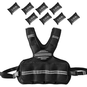 Garvee Adjustable Weighted Vest for Women, 4-20 Lbs Body Weight Vest with Reflective Stripe and Mesh Pocket, Workout Gear for Walking, Jogging and Strength Training