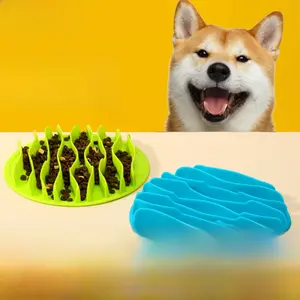 Suction Cup Silicone Dog Bowl Cactus Design Slow Eater