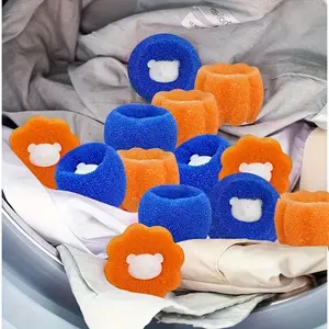 10 laundry pet hair remover drying balls, anti-tangle sponge washing balls for decontamination, reducing wrinkles on clothes, and powerful magic decontamination and cleaning balls for sticky wool, Laundry Products, Various Laundry Needs