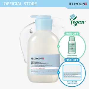 [ILLIYOON] Ceramide Ato 6.0 Top to Toe Wash - Mild Cleanser for Baby body, 16.9 fl oz (500ml)