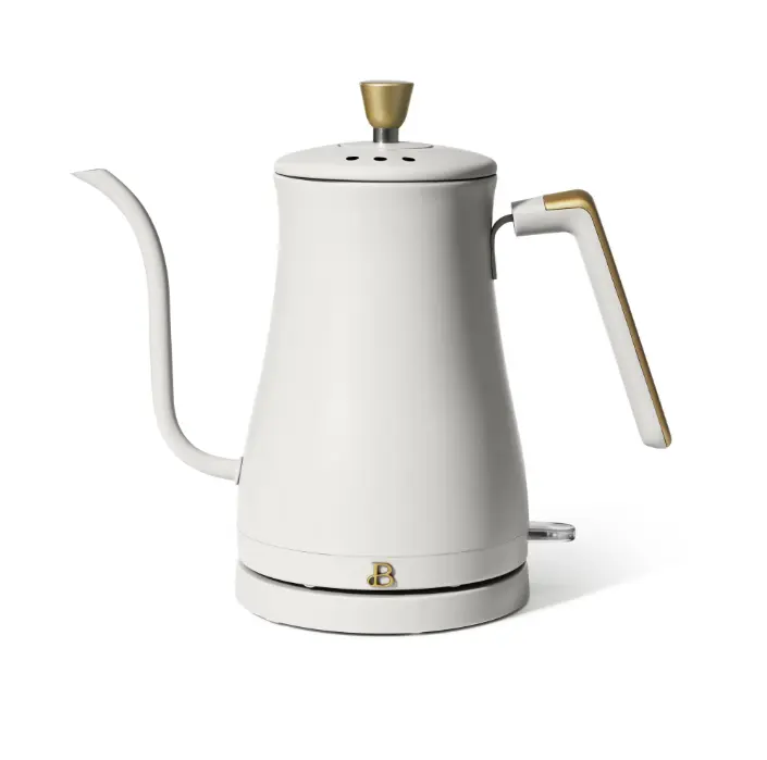 Beautiful 1-Liter Electric Gooseneck Kettle 1200 W, White Icing by Drew Barrymore