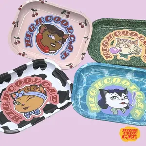 OG Highcoolcat Tray for Accessories and Room Decor Multi-Purpose Stylish Dessert Plates Salad Serving Plates Pedestal Platter Dishwasher Safe Tableware Dinner Plates Plateset Small