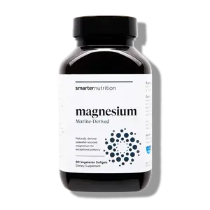 Smarter Nutrition Marine Magnesium Supplement 300mg - Naturally Sourced, Clinically Tested Magnesium + Avocado Oil & AstraGin for High Absorption - Non-GMO - 90 Softgels