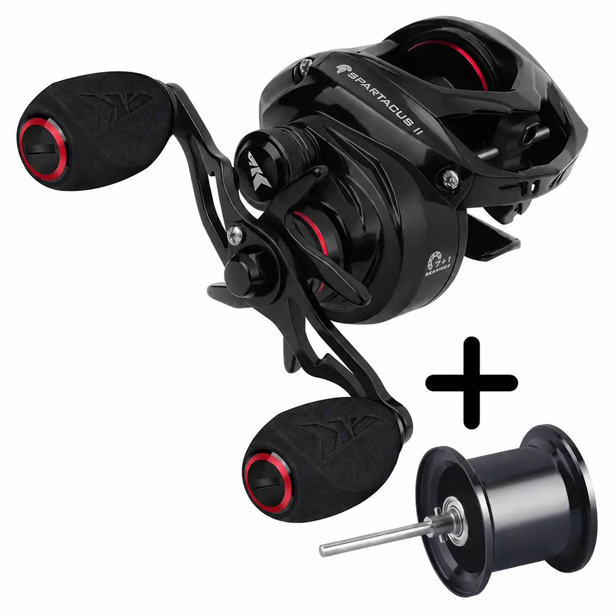 [Back to School]KastKing Spartacus II | Reel Only or Fishing Combo | 6oz Ultralight Baitcaster, 17.6LB Carbon Fiber Drag, 7.2:1 Gear Ratio